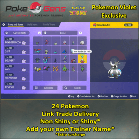 Pokemon Violet Exclusive 24 Pokemon Bundle thumbnail