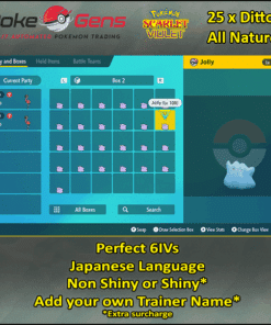 [Pokemon Scarlet/Violet] Ditto Bundle - 25 x Ditto INCLUDING All Natures and Breeding Items, Japanese Language [SV]