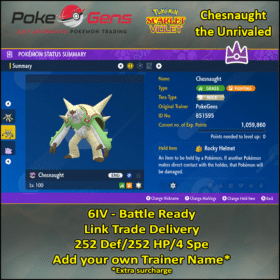 Chesnaught the Unrivaled [SV] thumbnail