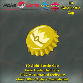 [Pokemon Sword/Shield] 10 x Gold Bottle Cap [SWSH]