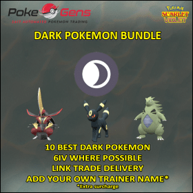 Dark Pokemon Bundle - Pokemon Scarlet & Violet (10 Pokemon)