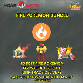 Fire Pokemon Bundle - Pokemon Scarlet & Violet (10 Pokemon)