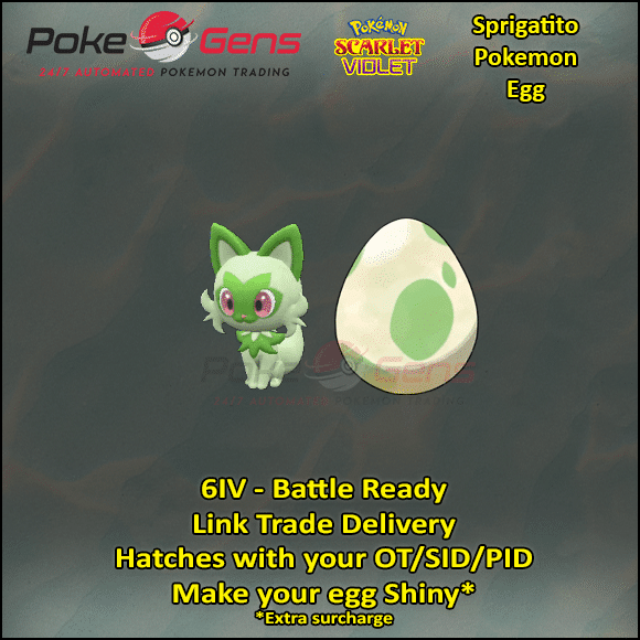Sprigatito Egg SV PokeGens Sprigatito Egg SV PokeGens