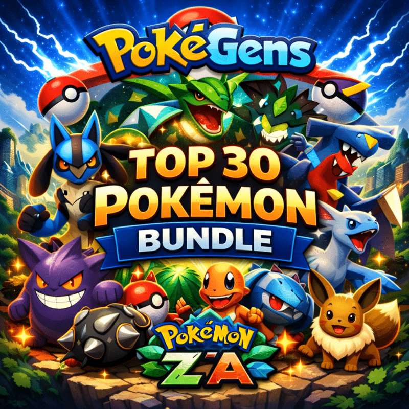 Pokémon Legends: Z-A – Top 30 Most Popular Pokémon Bundle