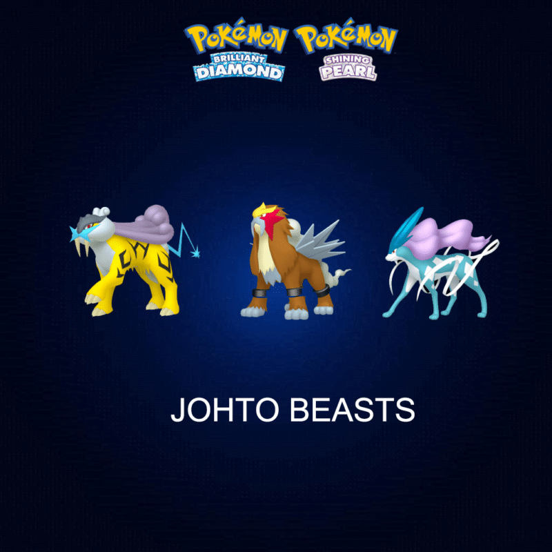 BDSP Johto Legendary Beasts